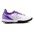 Chuteira Society Masculina Umbro Adamant Top Speed Club BRANCO/ROXO