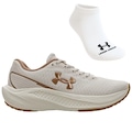 Kit Tênis Feminino Under Armour Charged Wing 2 + Meia BRANCO/OURO