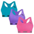Top Puma Nadador sem Costura - 3 Unidades - Feminino ROSA/VERDE