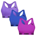 Top Puma Nadador sem Costura - 3 Unidades - Feminino ROSA/VERDE