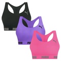 Top Puma Nadador sem Costura - 3 Unidades - Feminino ROSA/VERDE