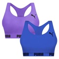 Top Puma Nadador sem Costura - 2 Unidades - Feminino AZUL/ROXO
