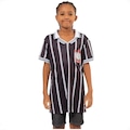 Camiseta do Corinthians Surf Center Esportiva Sublimado Oficial Infantil PRETO