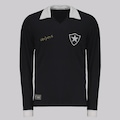 Camisa do Botafogo Retrô Nilton Santos Manga Longa RetrôMania Masculina PRETO