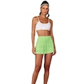 Saia Feminina Sobreposta Alto Giro Mesh VERDE CLARO