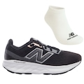 Tênis Feminino New Balance 520 V9 + Par de Meia PRETO/CINZA