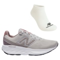 Tênis Feminino New Balance 520 V9 + Par de Meia CINZA CLARO