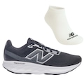 Tênis Masculino New Balance 520 V9 + Par de Meia PRETO/CINZA
