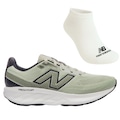 Tênis Masculino New Balance 520 V9 + Par de Meia VERDE/PRETO