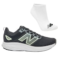 Tênis Feminino New Balance 460 V4 + Par de Meia PRETO/VERDE CLA
