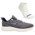 Tênis Unissex Rainha Drive IV + Par de Meia CINZA/BRANCO