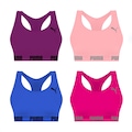 Top Puma Nadador sem Costura - 4 Unidades - Feminino ROSA/ROXO