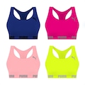 Top Puma Nadador sem Costura - 4 Unidades - Feminino AZUL/ROSA