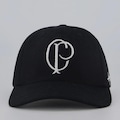 Boné Adulto do Corinthians II Approve Collab Aba Curva PRETO
