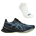 Tênis Feminino Asics Dynablast 5 + Par de Meia PRETO/AZUL