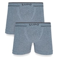 Kit Masculino Cueca Boxer Lupo Microfibra sem Costura - 2 Unidades CINZA