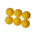 Kit 6 Bolas Pickleball 40 Furos Vollo AMARELO