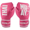 Luva Muay Thai Boxe Kickboxing Profissional Gorilla Feminina ROSA