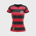 Camiseta do Flamengo Flatri Crf Feminina VERMELHO/PRETO