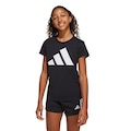 Camiseta adidas MC Essentials Big Logo Infantil PRETO/BRANCO