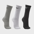 Meia Cano Alto Mizuno Prime Tam. 33 a 38 com 3 Pares Unissex CINZA