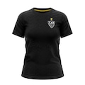Camisa Atlético Mineiro Baby Look Principia Braziline Feminina PRETO