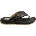 Chinelo Cartago Santorini Palmilha Macia Masculino PRETO/BEGE
