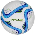 Bola de Futebol de Campo Semi Profissional 32 Gomos Poker Apex BRANCO/AZUL CLA