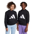 Blusão de Moletom Infantil adidas Big Logo com Capuz PRETO/BRANCO