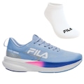 Tênis Feminino Fila Racer Fastpace + Par de Meia AZUL/BRANCO