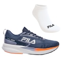 Tênis Masculino Fila Racer Fastpace + Par de Meia AZUL/BRANCO