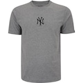 Camiseta New Era Básica Logo Frontal New York Yankees Masculina CINZA