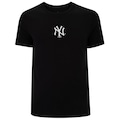 Camiseta New Era Básica Logo Frontal New York Yankees Masculina PRETO