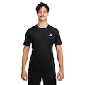 Camiseta adidas Own The Run 3 Listras Masculina PRETO/BRANCO