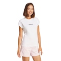 Camiseta adidas Logo Linear Feminina BRANCO/PRETO
