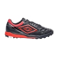 Chuteira Society Masculino Umbro Adamant Master PRETO/VERMELHO