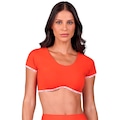 Top Alto Giro Elástico Personalizado Feminino LARANJA