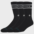 Meia Cano Alto Stance Basic 3 com 3 Pares PRETO