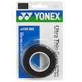 Overgrip Yonex Ultra Thin Grap 0.4mm com 3 Unidades PRETO