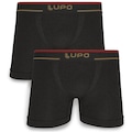 Kit 2 Cuecas Boxer Lupo Microfibra Sem Costura PRETO/VINHO