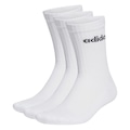 Meia Unissex adidas Linear Crew - 3 Pares BRANCO