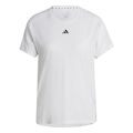 Camiseta Feminina adidas Gola Careca AEROREADY Train Essentials Minimal Branding BRANCO