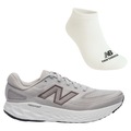 Tênis Masculino New Balance Evozv4 + Par de Meia CINZA/MARROM