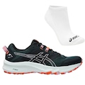 Tênis Feminino Asics Trabuco Terra 2 + Par de Meia VERDE ESC/LARANJA