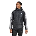 Jaqueta Masculina adidas com Capuz Puffer PRETO/BRANCO
