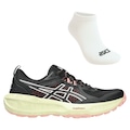 Tênis Feminino Asics Gel Sonoma 8 + Par de Meia PRETO/ROSA