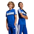Camiseta Infantil Adidas Seasonal Essentials Tiberio Três Listras AZUL/BRANCO