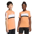 Camiseta Infantil Adidas Seasonal Essentials Tiberio Três Listras LARANJA/BRANCO
