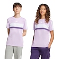 Camiseta Infantil Adidas Seasonal Essentials Tiberio Três Listras ROXO/BRANCO