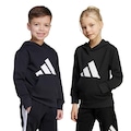 Blusão de Moletom com Capuz Infantil Adidas Essentials PRETO/BRANCO